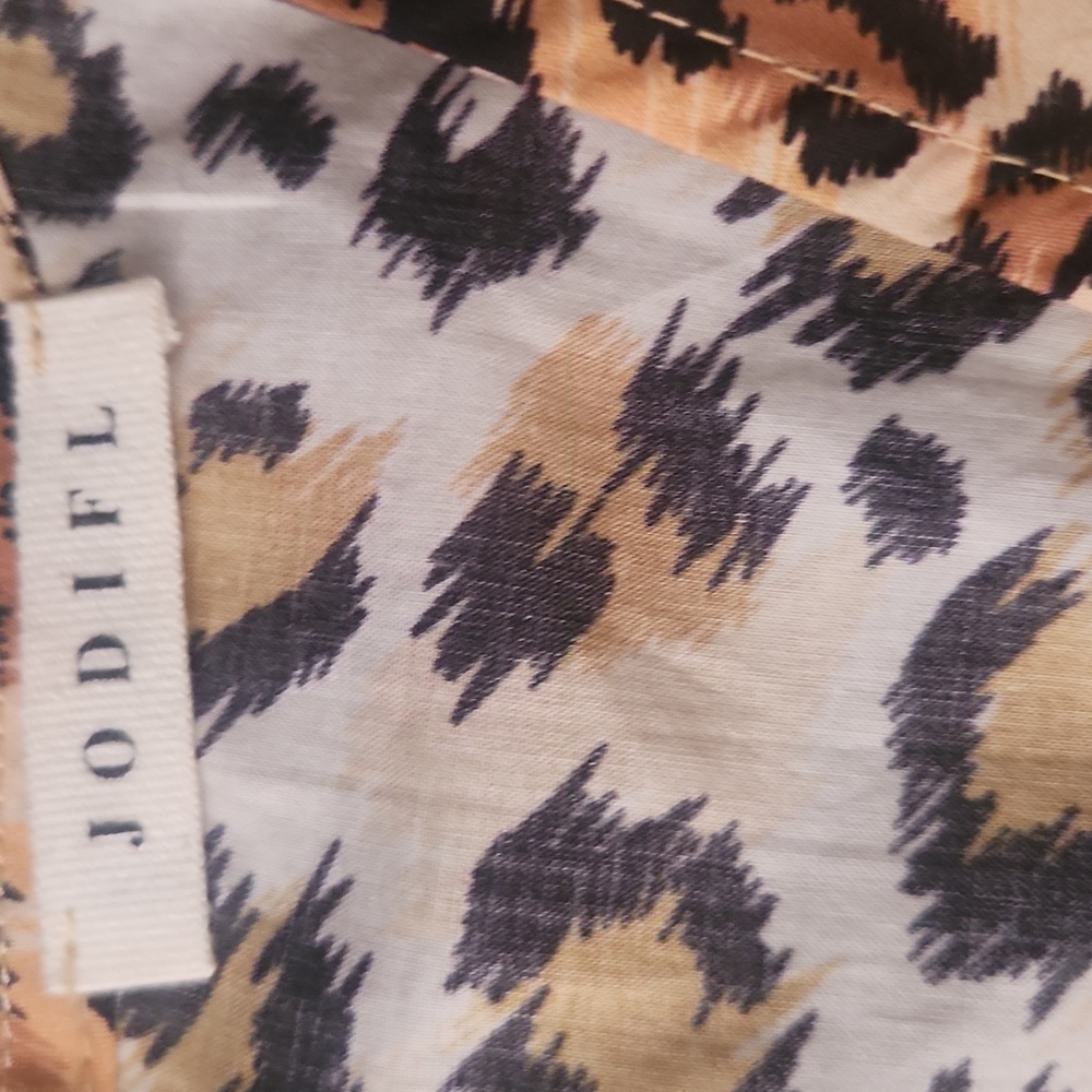 Jodifl Leopard Print Bows Peplum  Sleeveless Top - Picture 6 of 6